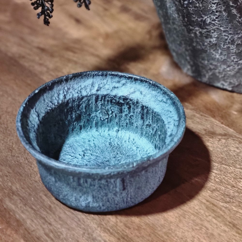 Schaal Decoratief Blauw Patina (set van 4)