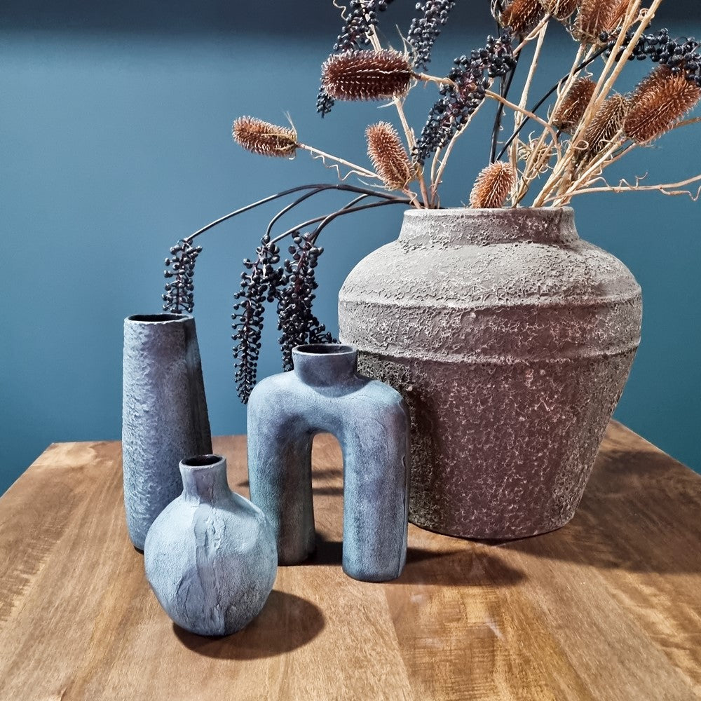 Vaasje Organisch Blauw (set van 4)