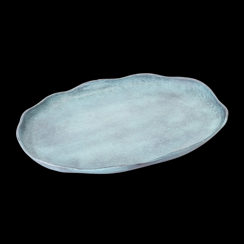 Bord Ovaal Blauw Patina 50,5 (set van 4)