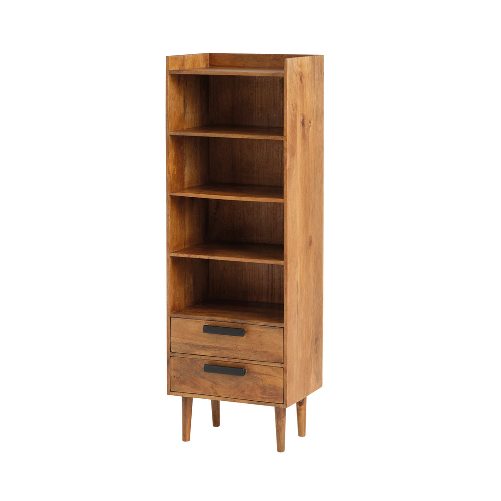 Bookcase 165 with 2 drawers and 4 open compartments.