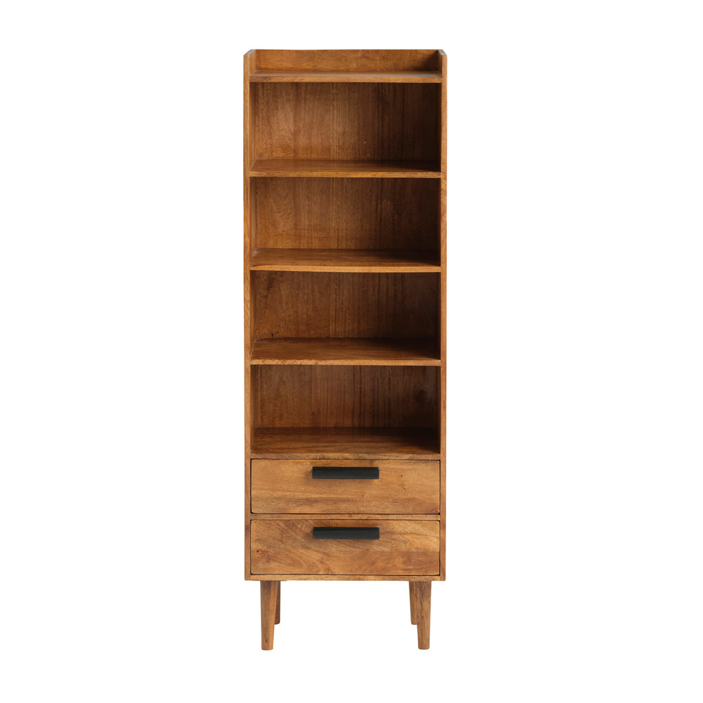 Bookcase 165 with 2 drawers and 4 open compartments.