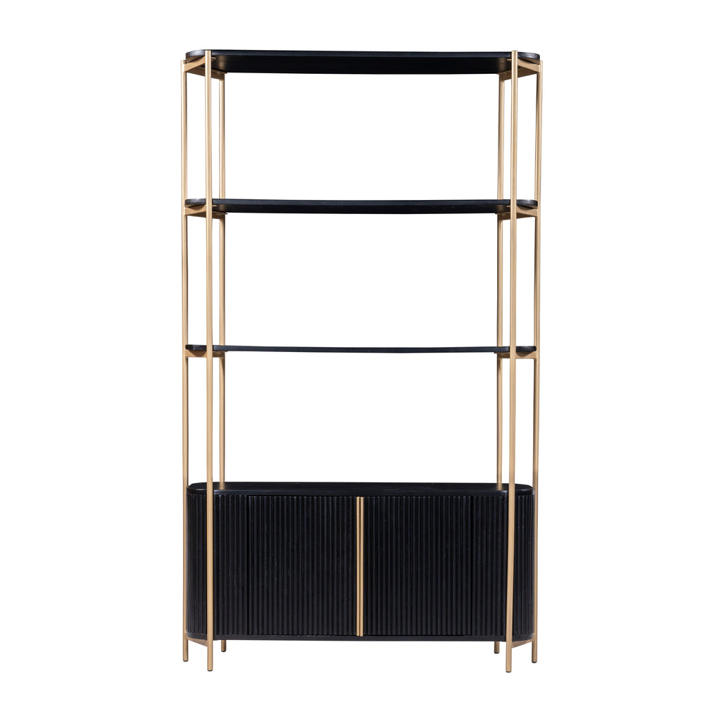 Bookcase 170 with 2 doors and 3 open compartments