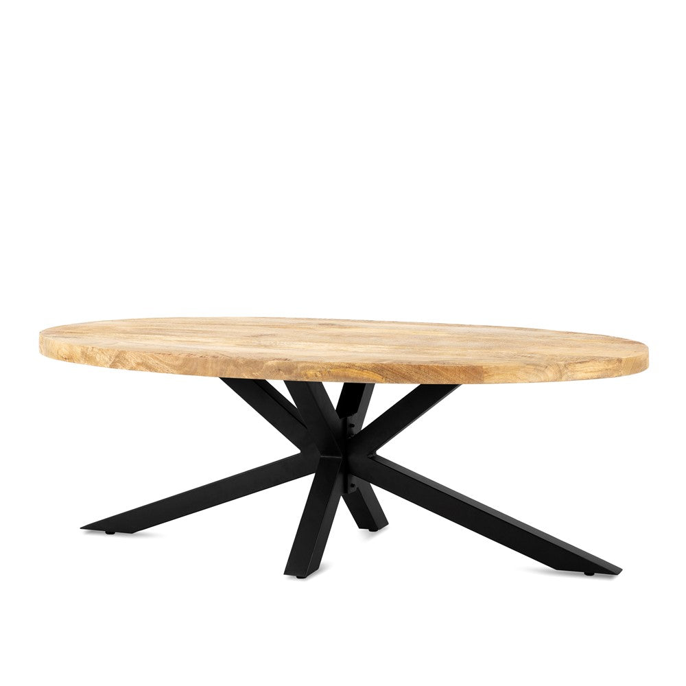 Salontafel Ellips met Spiderleg 130