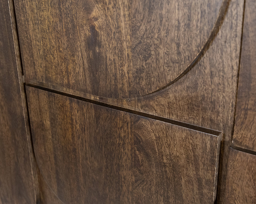 Dressoir 180 met 3 deuren, Donker Walnoot