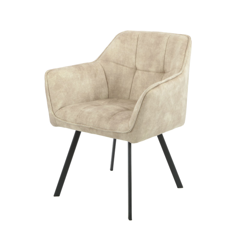 Eetkamerstoel Emma | Fluweel Taupe (Set van 2)