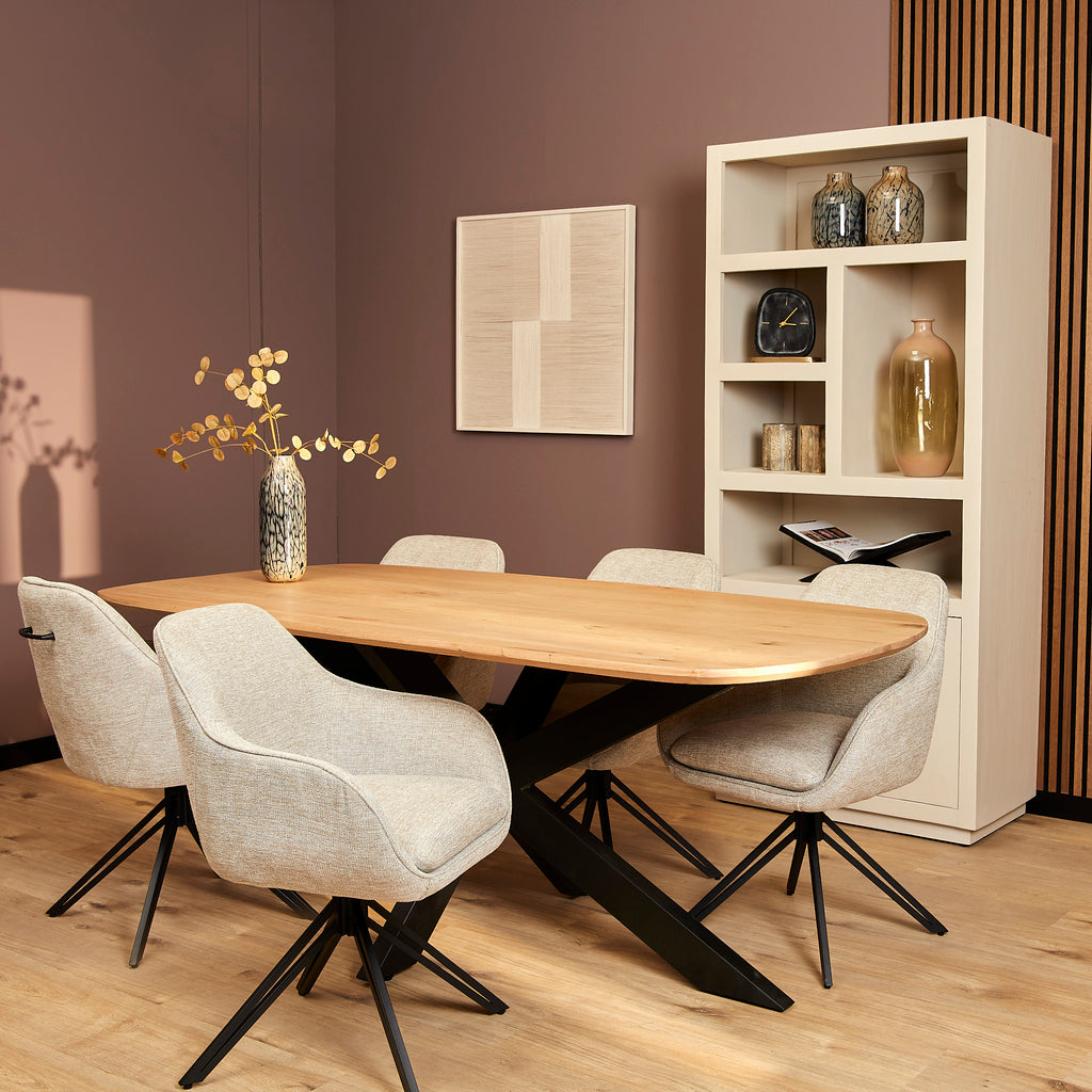 Eetkamerstoel Jens | Beige (Set van 2)