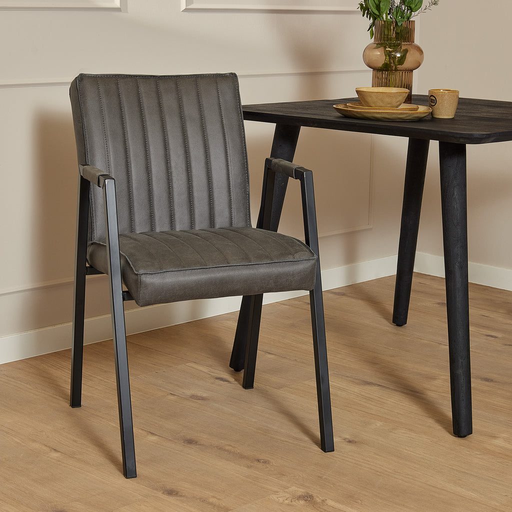 Eetkamerstoel Tivoli met armleuning | Bull Anthracite