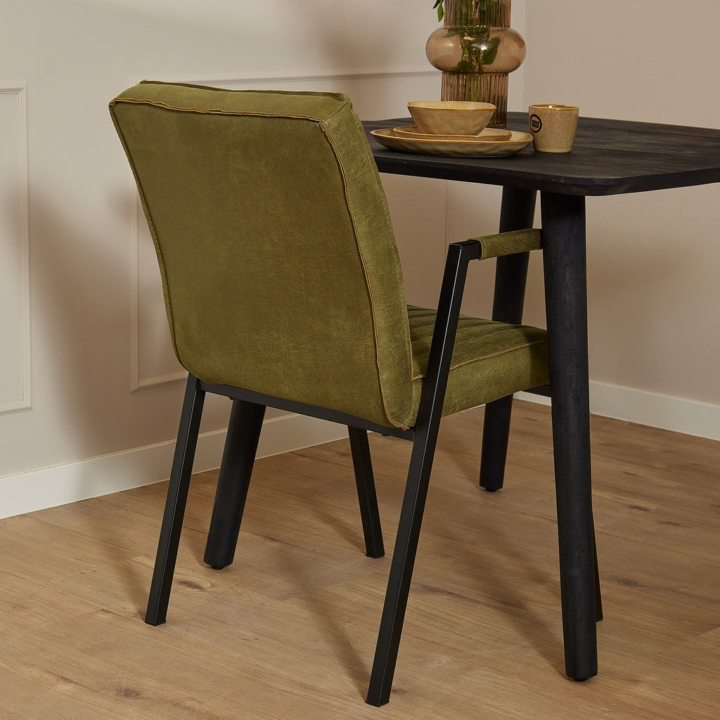 Eetkamerstoel Tivoli met armleuning | Bull Moss Green