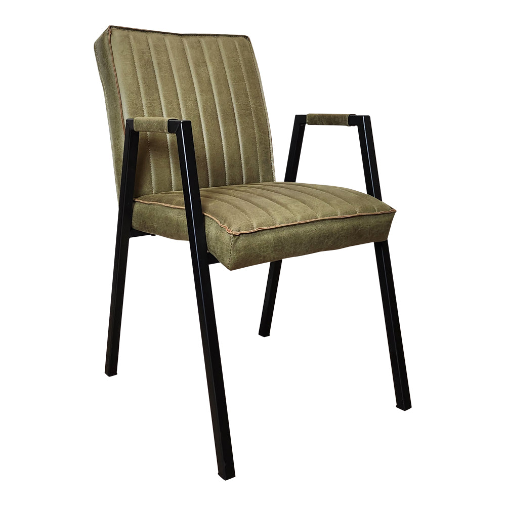 Eetkamerstoel Tivoli met armleuning | Bull Moss Green