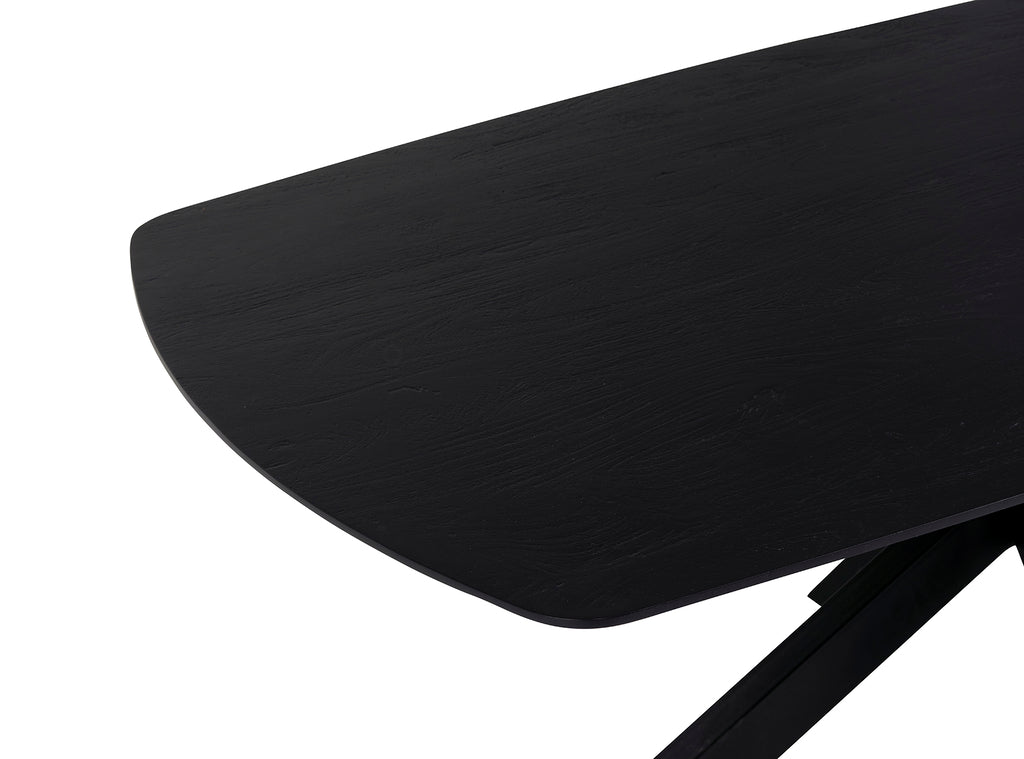 Eetkamertafel Deens ovaal 160, Acacia Zwart