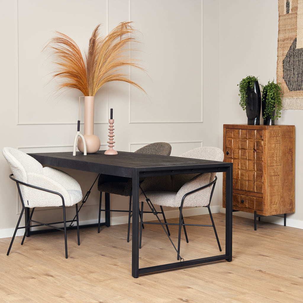 Eettafel Boaz Zwart | 160 cm