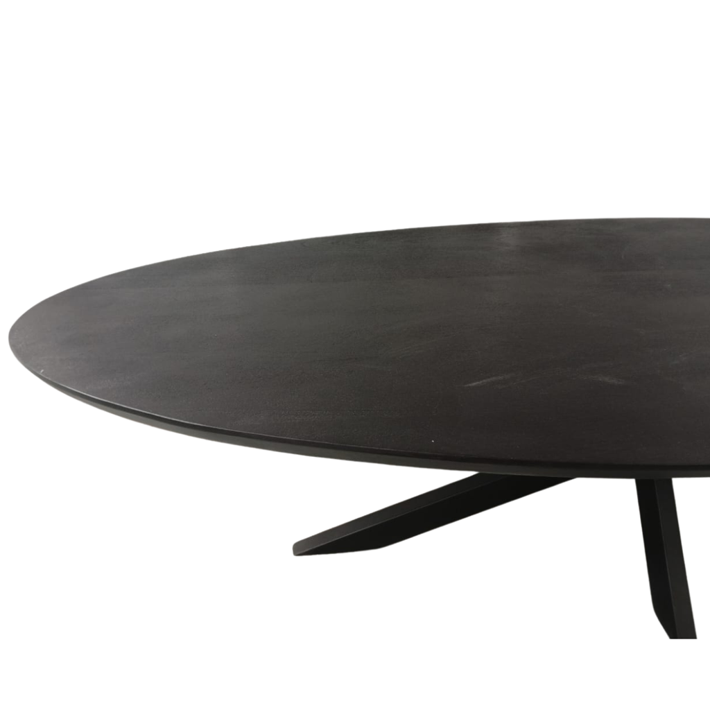 Eettafel Brandy Zwart | 210 cm | Ovaal
