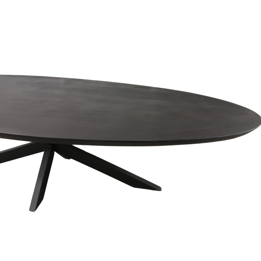 Eettafel Brandy Zwart | 210 cm | Ovaal