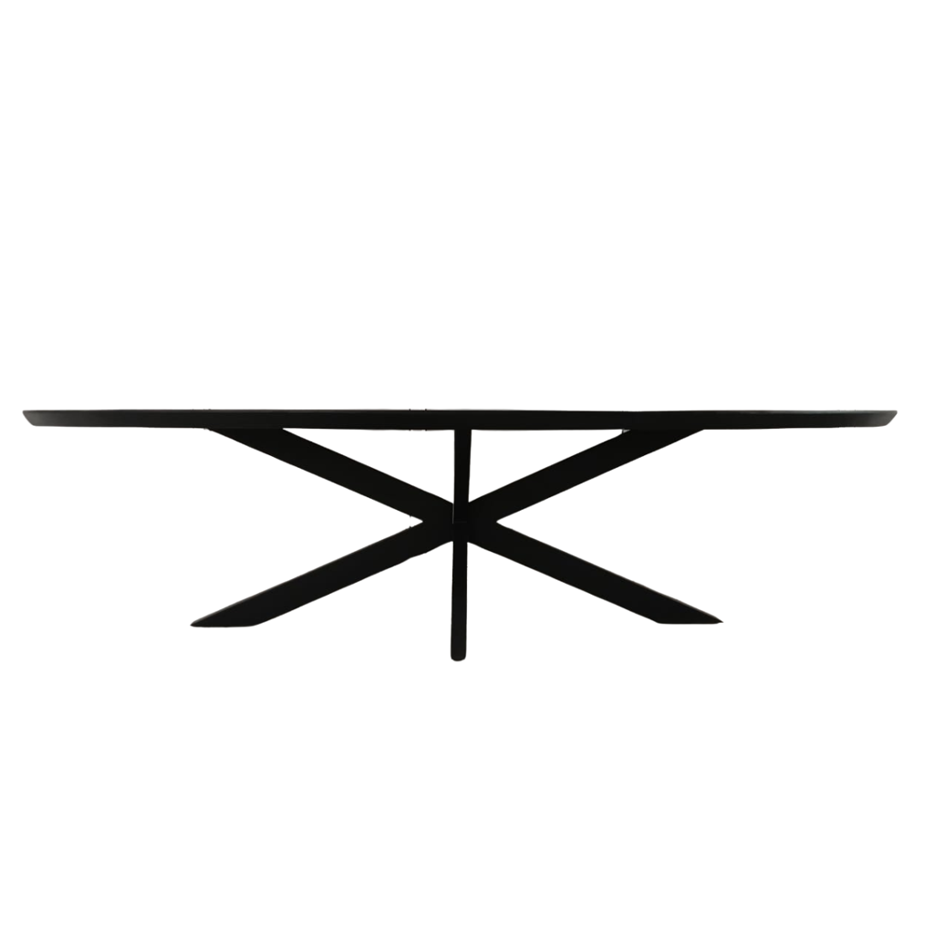 Eettafel Brandy Zwart | 300 cm | Ovaal
