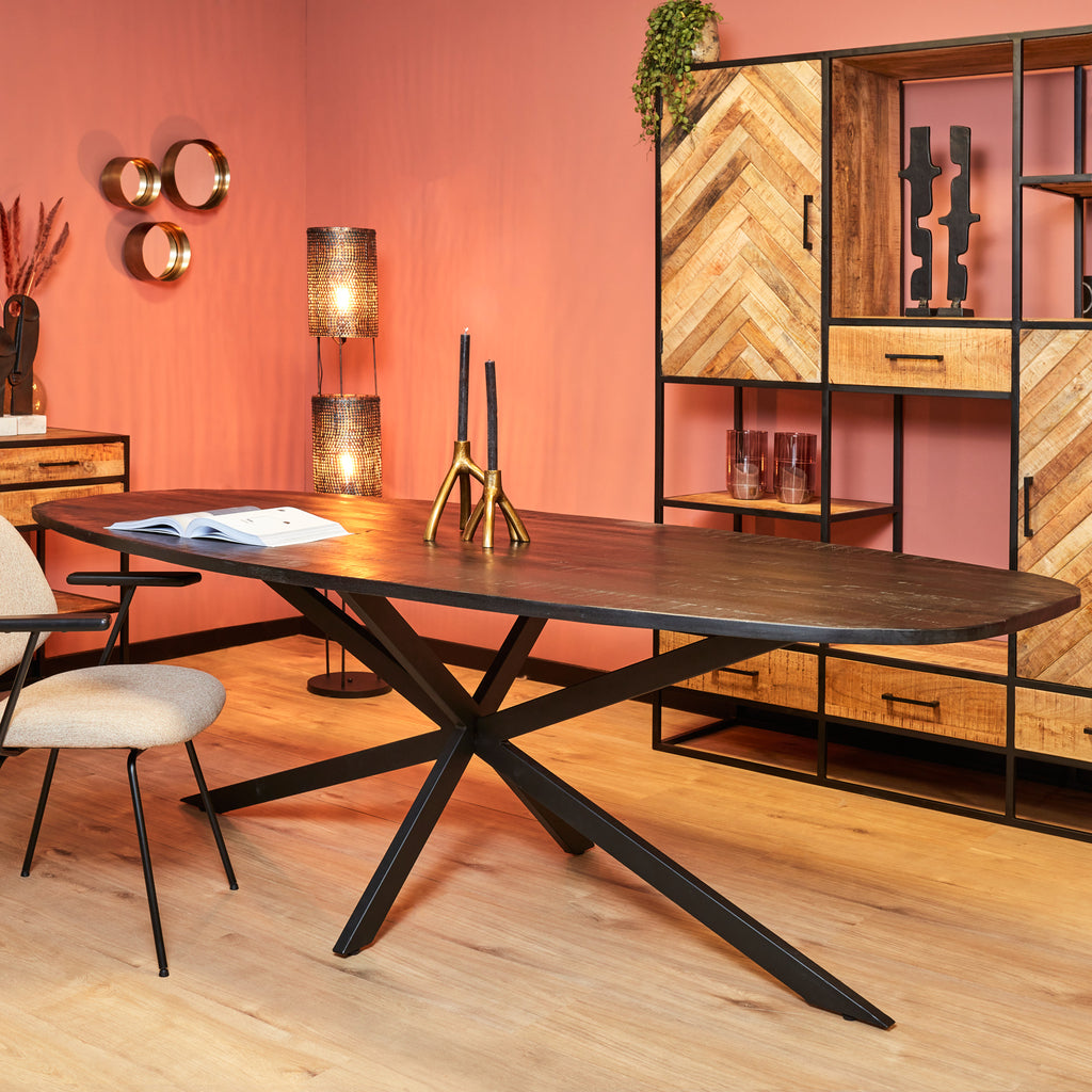 Eettafel Elegance Black | Danish oval | 240x110 cm