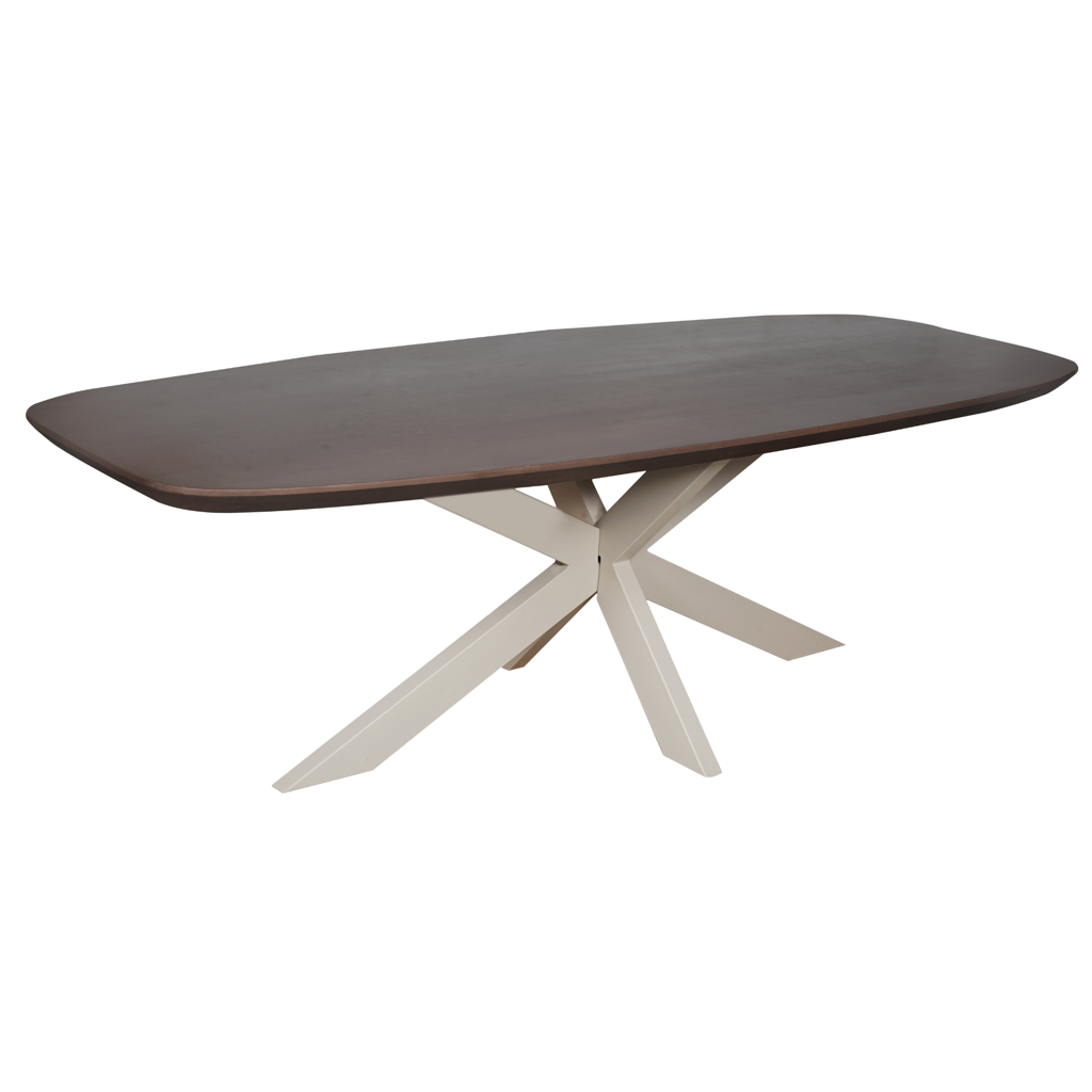 Eettafel Madison Walnoot | 200 cm | Deens Ovaal | Poot Zand