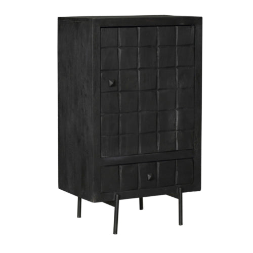Kabinet Kast Brandy Zwart | 1 deur 1 lade