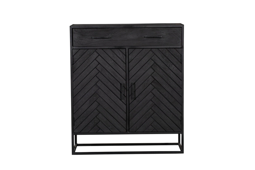 Kabinetkast New York | Mangohout en staal | 100 cm