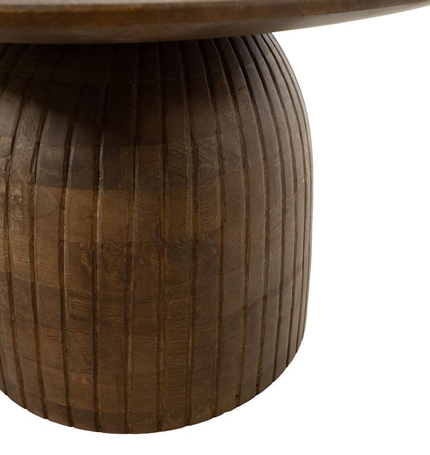 Karl salontafel Ø60, H38, Bruin Walnoot