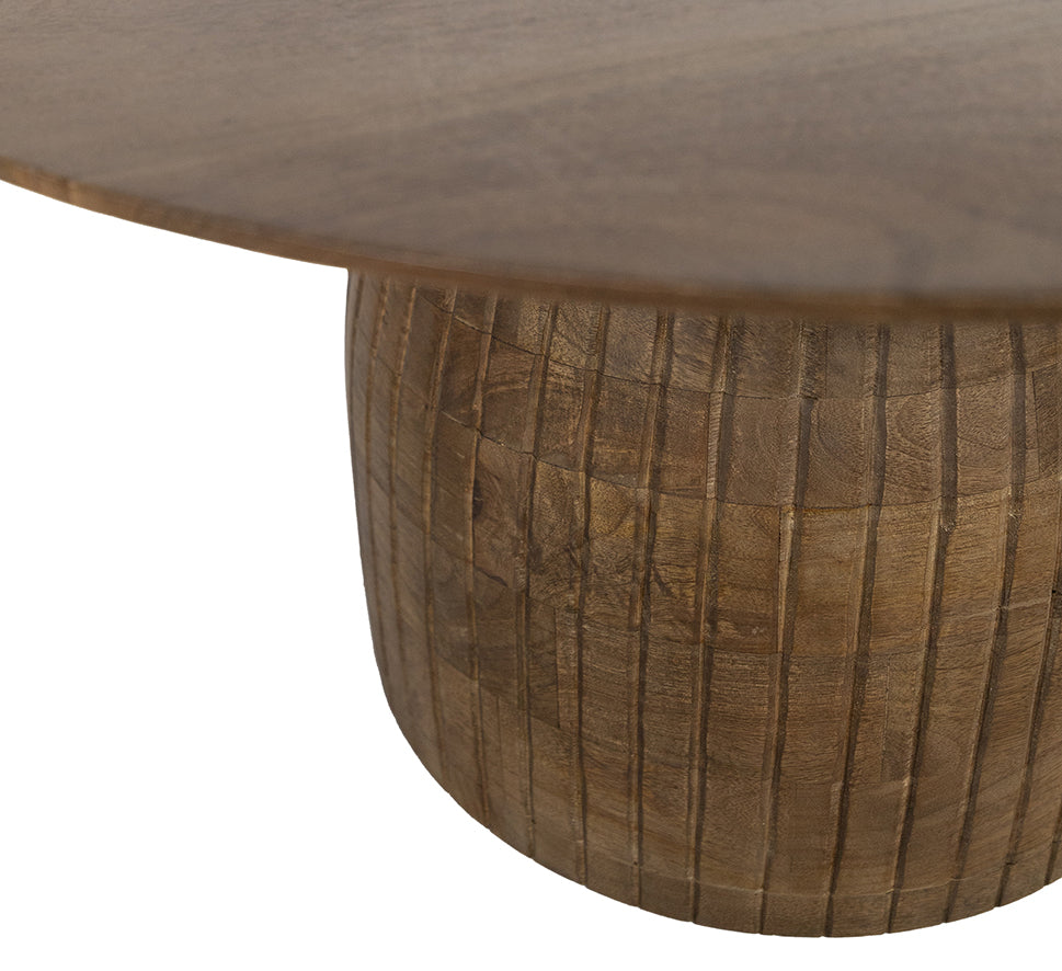 Karl salontafel Ø80, H45, Bruin Walnoot