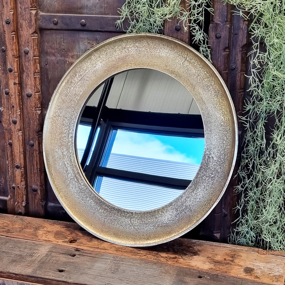 Mirror Round Gold Large