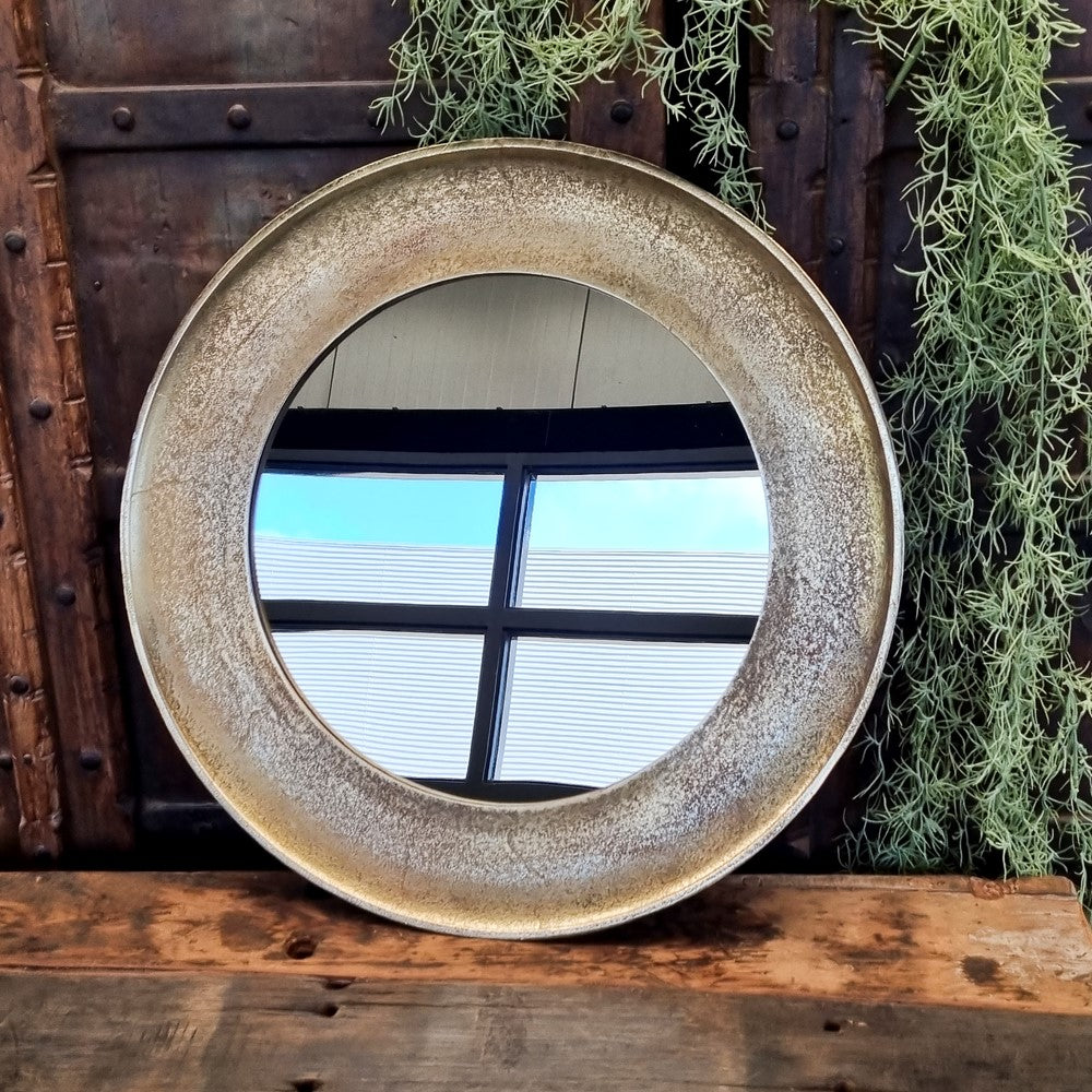 Mirror Round Gold Large