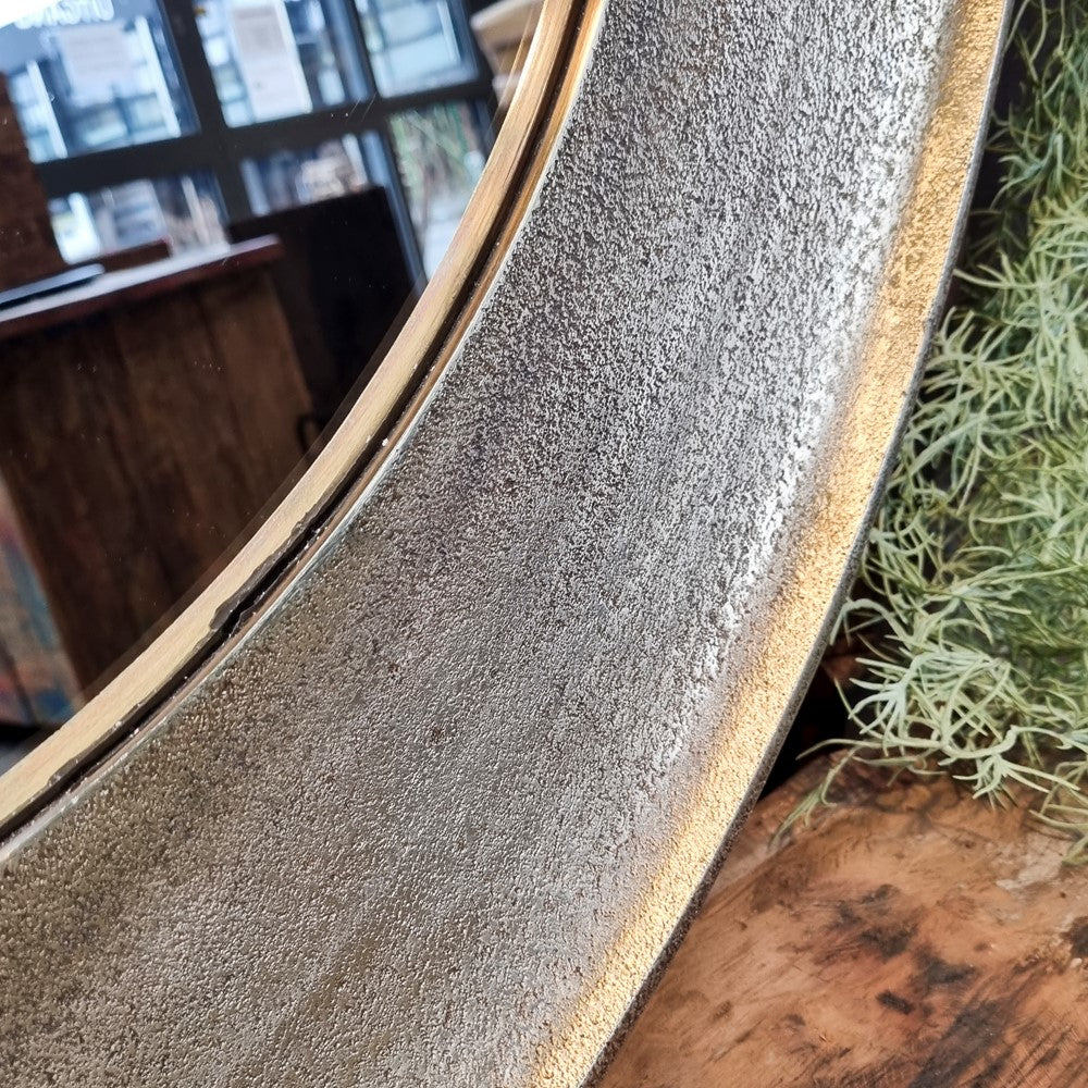 Mirror Round Gold Large