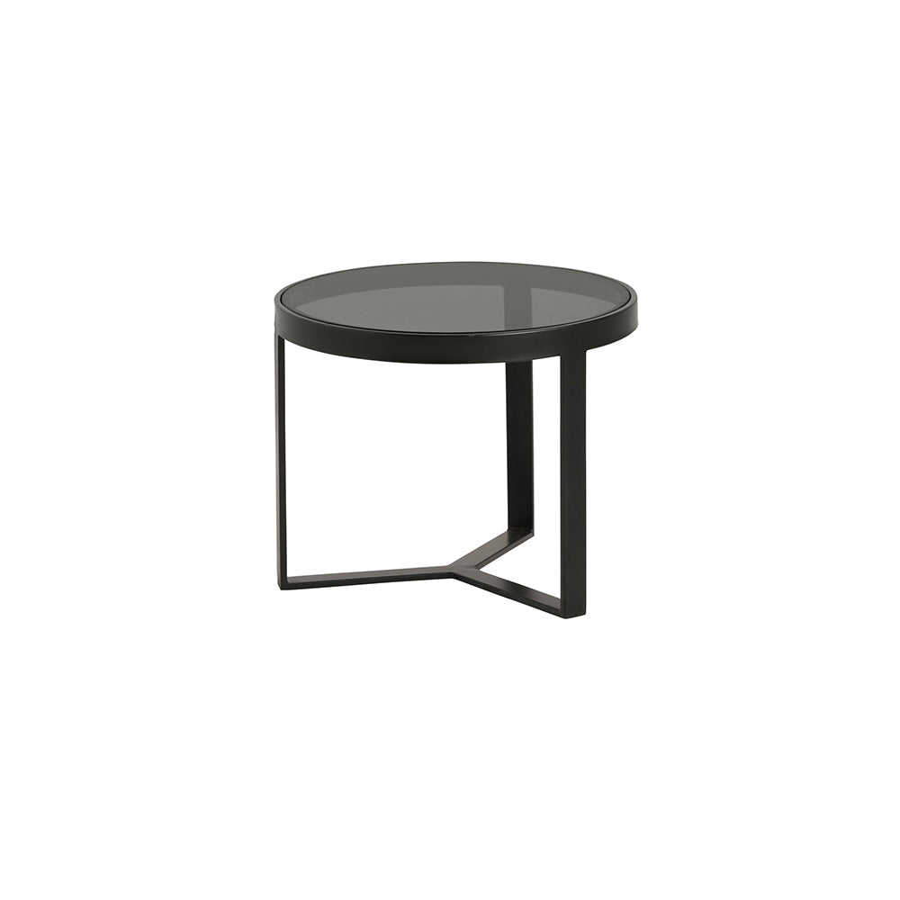 Lazio side table glass Ø50