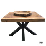 Salontafel Mango 60 4cm massief blad & Spiderleg