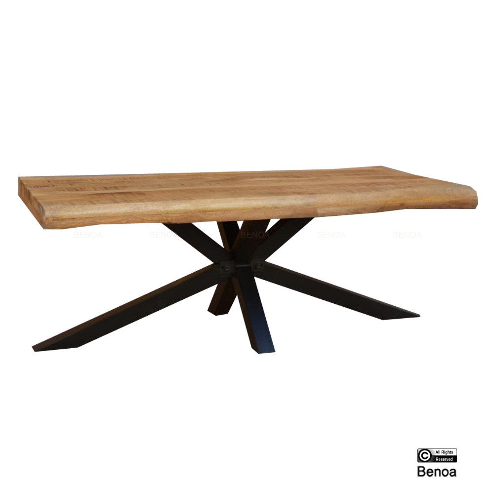 Salontafel Live Edge 130 3+3cm met Spiderleg