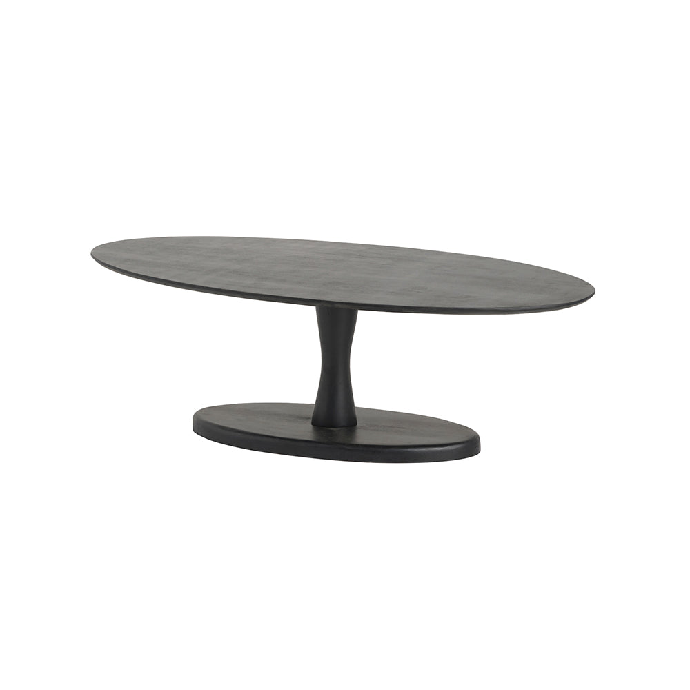 Salontafel 140, ovaal, Zwart