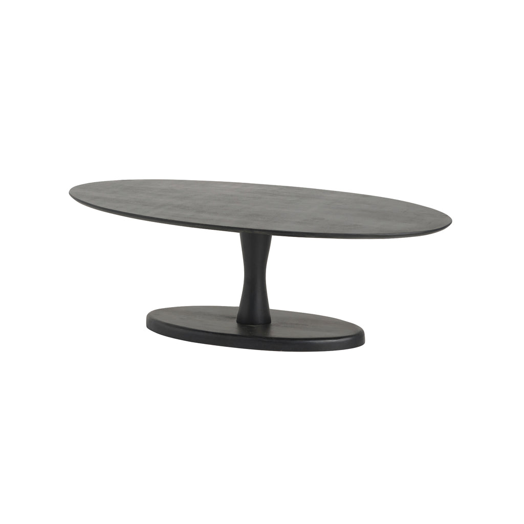 Salontafel 140, ovaal, Zwart