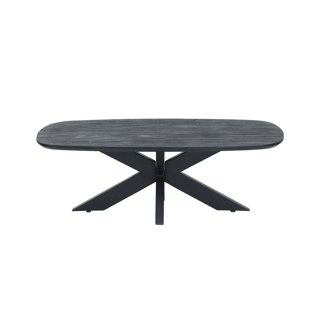 Salontafel ovaal 120, Acacia Zwart