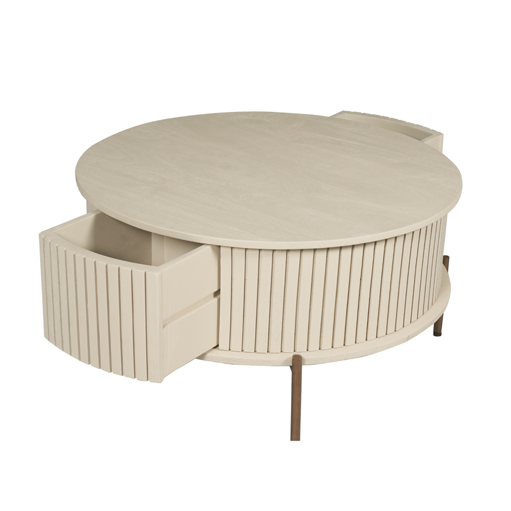 Salontafel Madison Sand | 80 cm | Rond