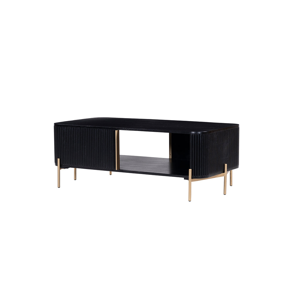 Coffee table with 2 open compartments