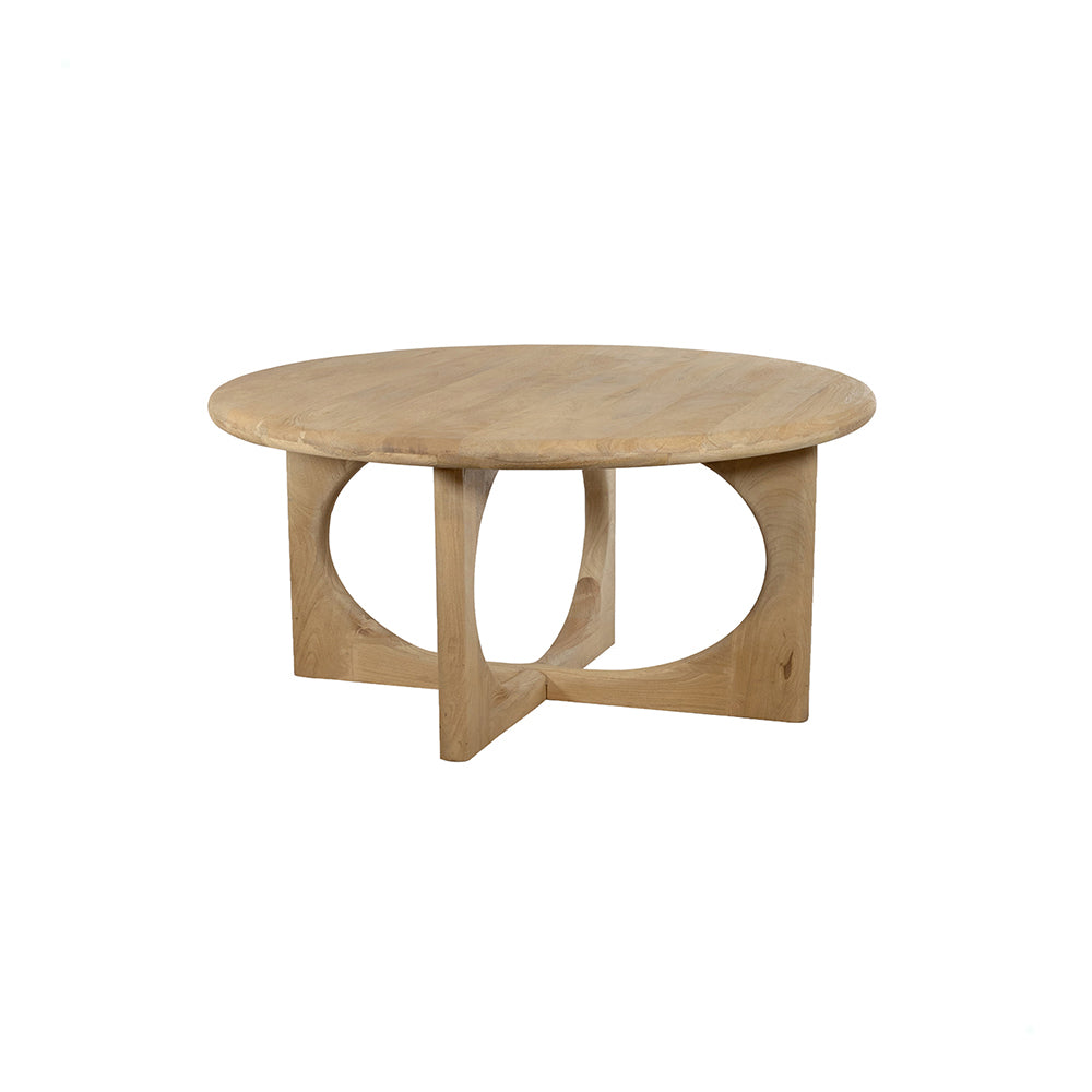 Coffee table Ø80, H40, Groovy Natural
