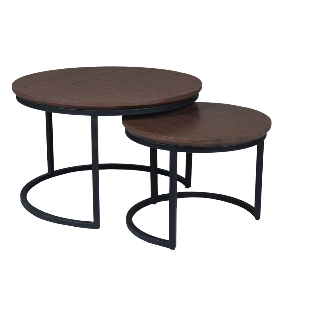 Salontafel Otik Walnoot Eiken | 70 cm | set van 2