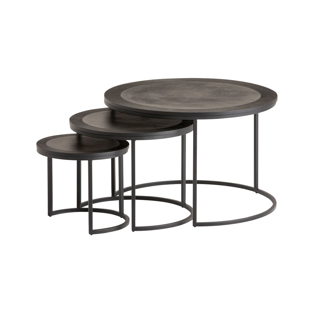 Siena salontafel set van 3, Zwart