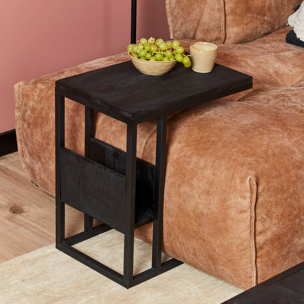 Schuifregelaar | Zwart mangohout