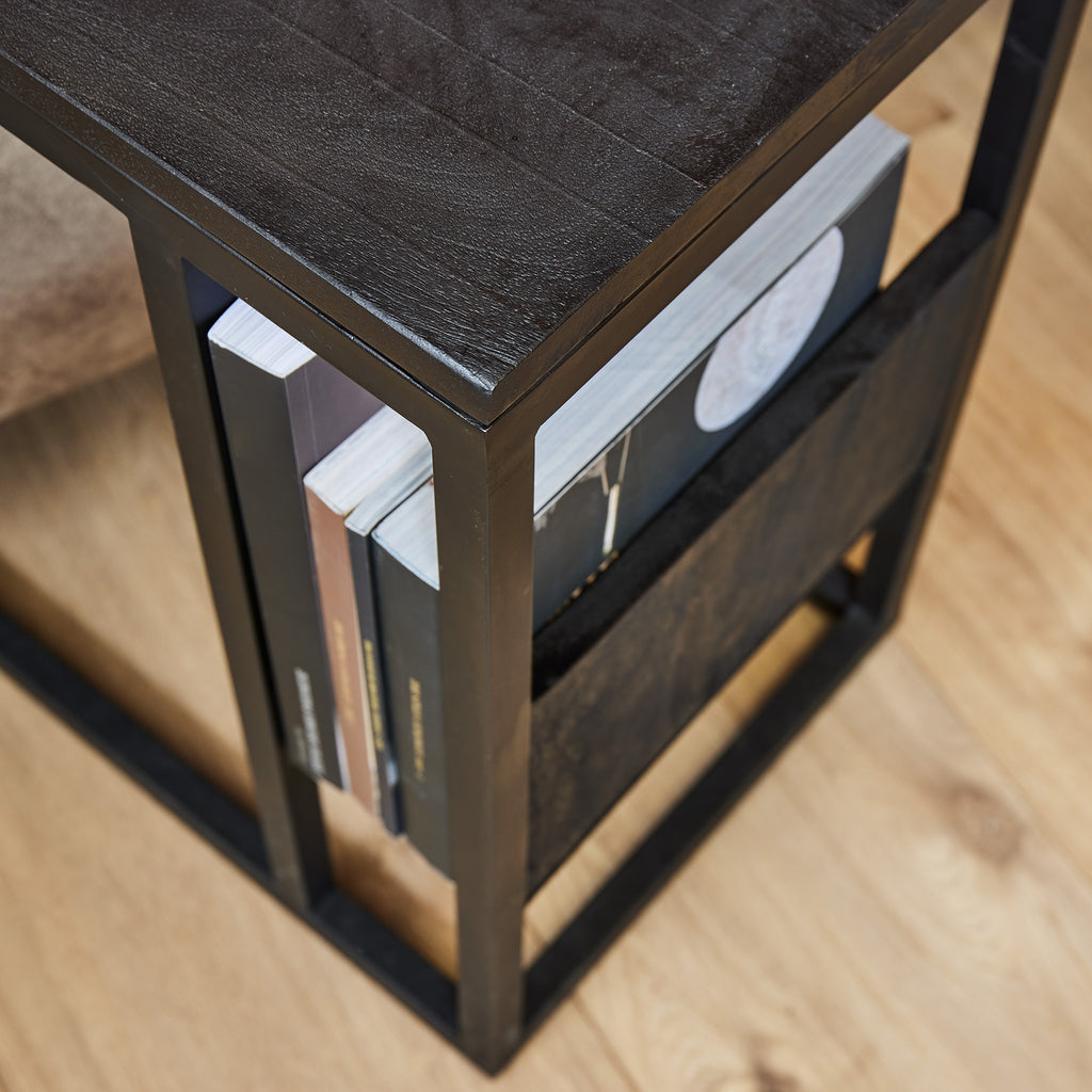 Schuifregelaar | Zwart mangohout