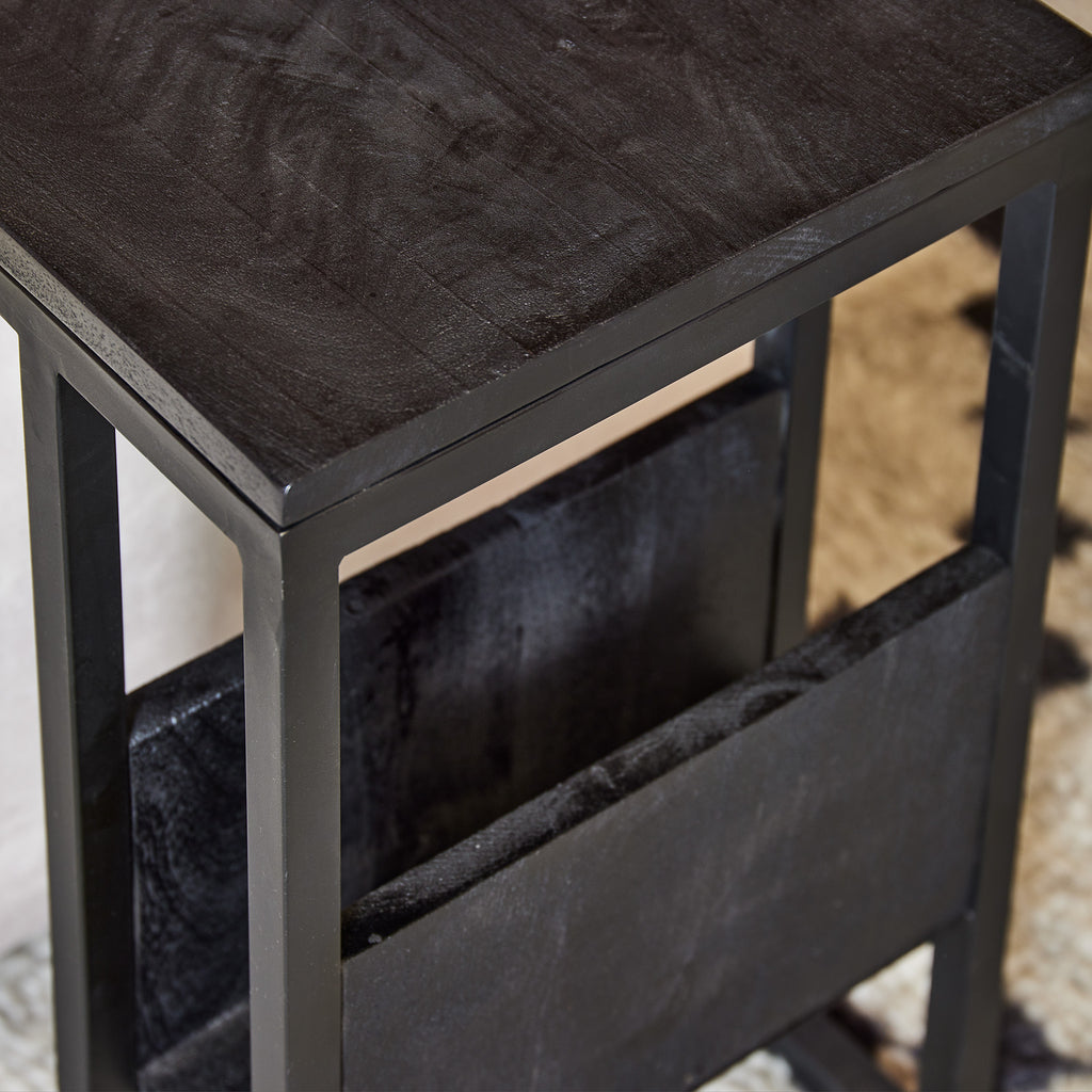 Schuifregelaar | Zwart mangohout