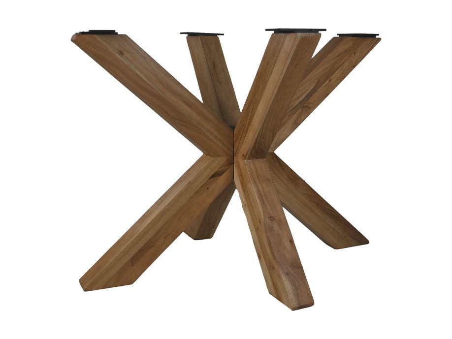 HSM-collectie Tafelonderstel Spider-100x76x73-Naturel-Acacia