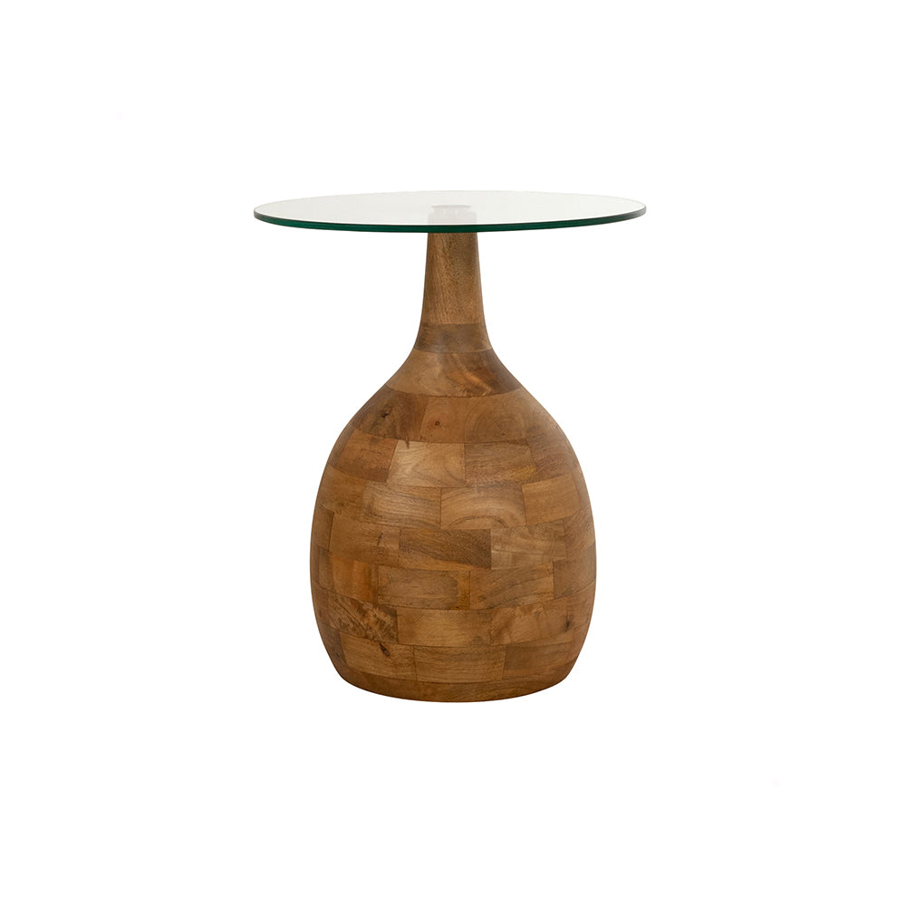 Stella salontafel Ø40, H50, Glad Natuurlijk, Helder glas