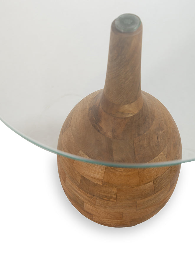 Stella salontafel Ø40, H50, Glad Natuurlijk, Helder glas