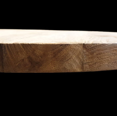 Eetkamertafelblad Rond Massief Teak 140