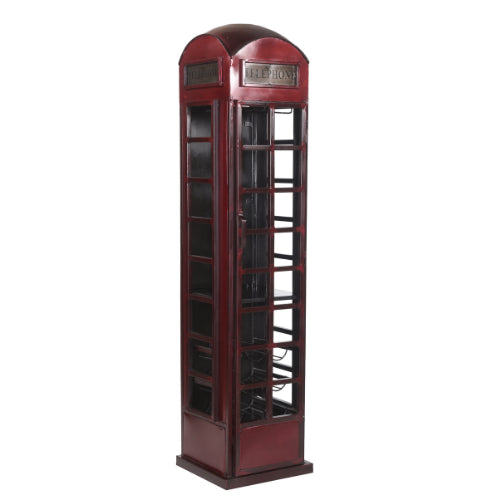 Phone booth wine cabinet