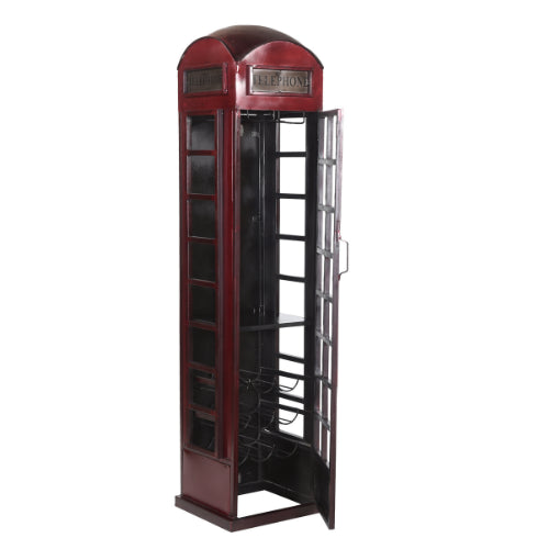 Phone booth wine cabinet