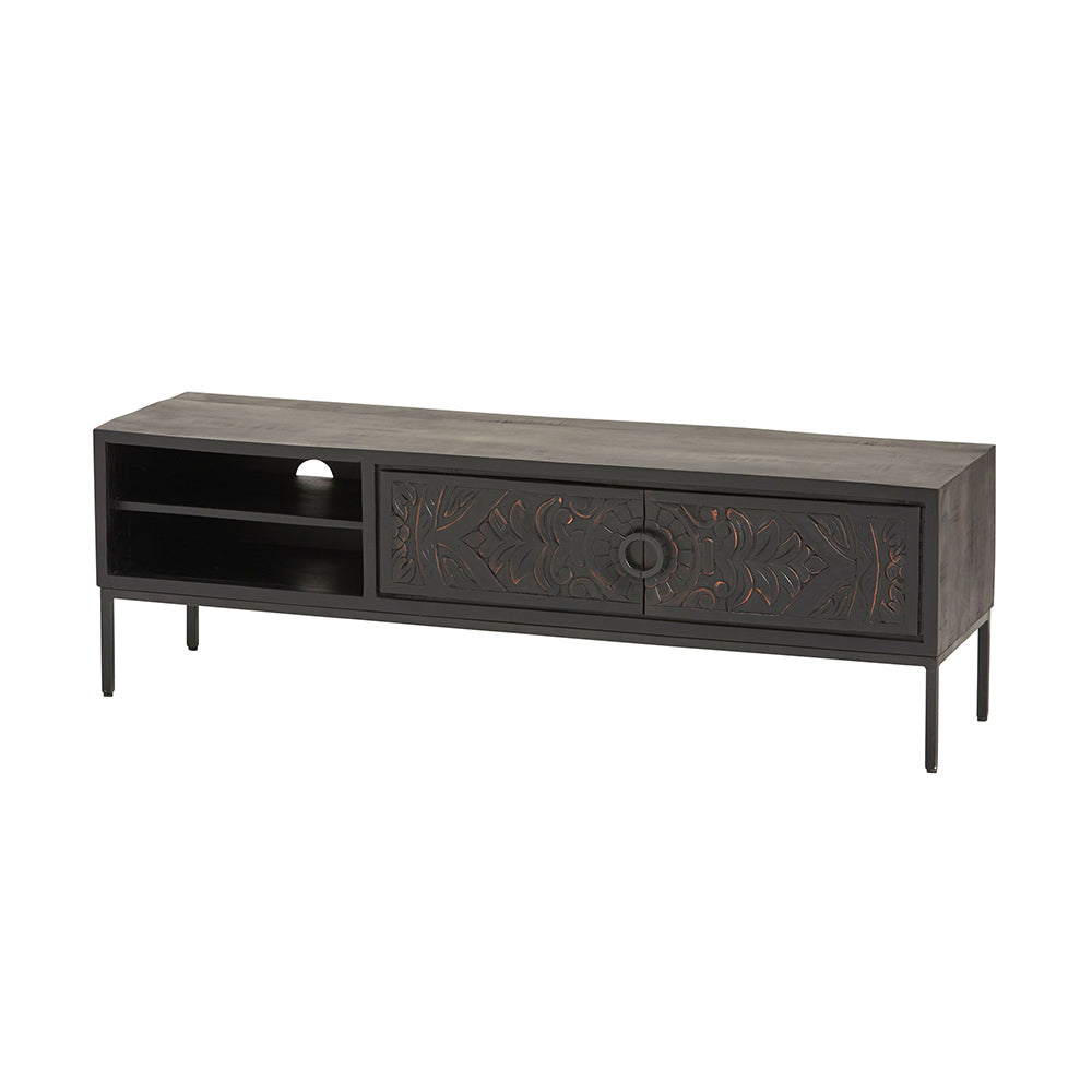 TV cabinet 160 with 2 doors and 2 open compartments
