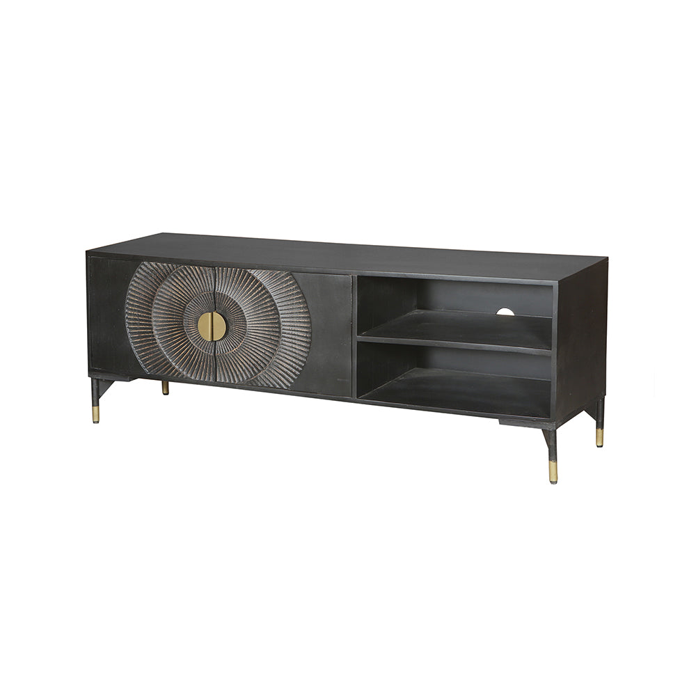 TV cabinet 160 with 2 doors and 2 open compartments