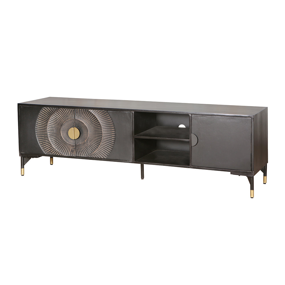 TV cabinet 190 with 3 doors and 2 open compartments